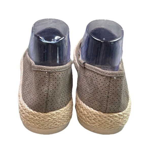 Esprit Nadine Espadrille Brown Tan Slip On Perforated Flat Sneaker Shoe Sz 9.5 M - Picture 3 of 8